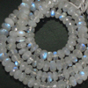 8 INCHES - RAINBOW MOONSTONE - MICRO FACETED BIGGER SIZE RONDELLES GORGEOUS QUALITY -EACH PCS HAVE FLASHY FIRE - 6 MM